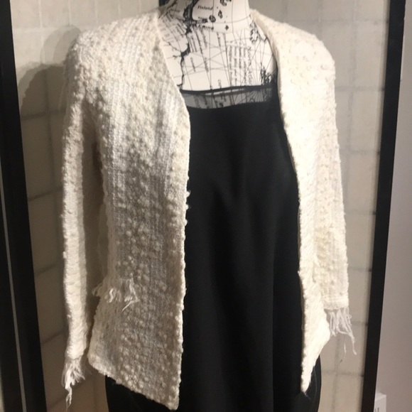 ALEXIS Intermix Wool Silk Tweed Textured minimalist Fartchet Vintage cottage raw - Picture 6 of 8